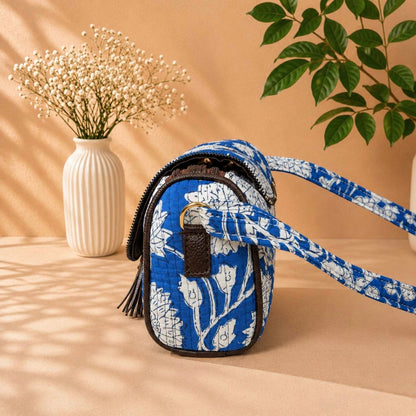 Rajputana Bloom – OMVAI Quilted Cotton Sling Bag