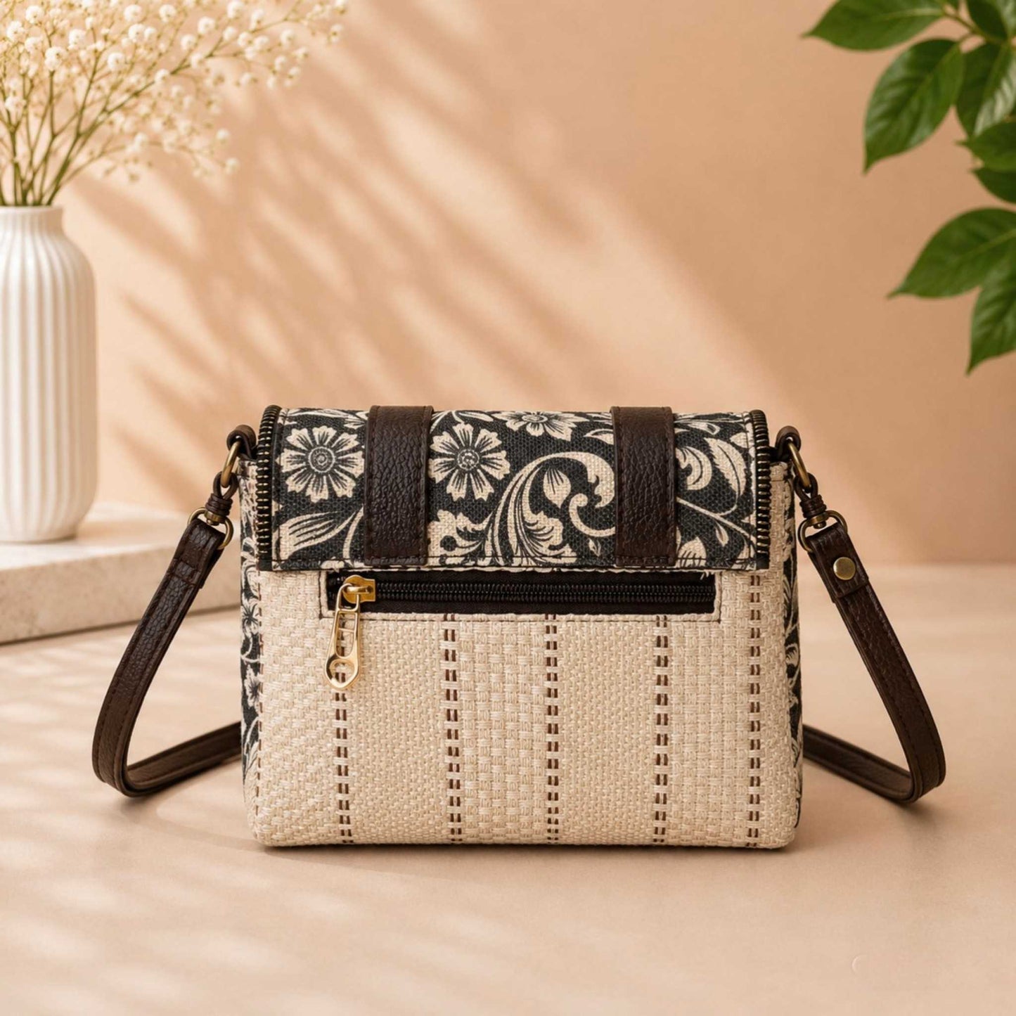 Noor Blossom – OMVAI Premium Sling Bag