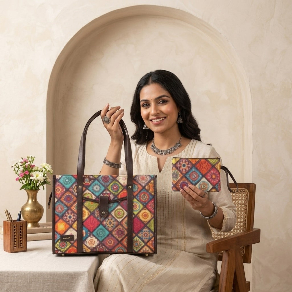 OMVAI Rangrez Tote Handbag