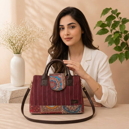 OMVAI Heritage 2-Piece Handbag Set – Ruby Royale