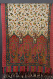 ROYAL MINAR Exquisite Kalamkari Kani Stole with Hand embroidery -Blush