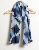 Tie and Dye Star Light Pattern Super Soft Woolen Muffler - Blue