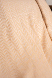 OMVAI Zig Zag Patterned Woven Throw Blanket / Comforter Camel Brown