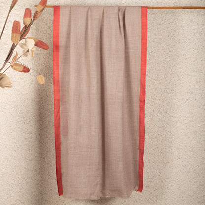 Striped Border Pashmina  - Blush