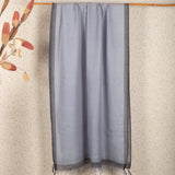 Striped Border Pashmina - Powder Blue