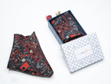 OMVAI Silk Pocket Square - The Abstract Geometry Gray