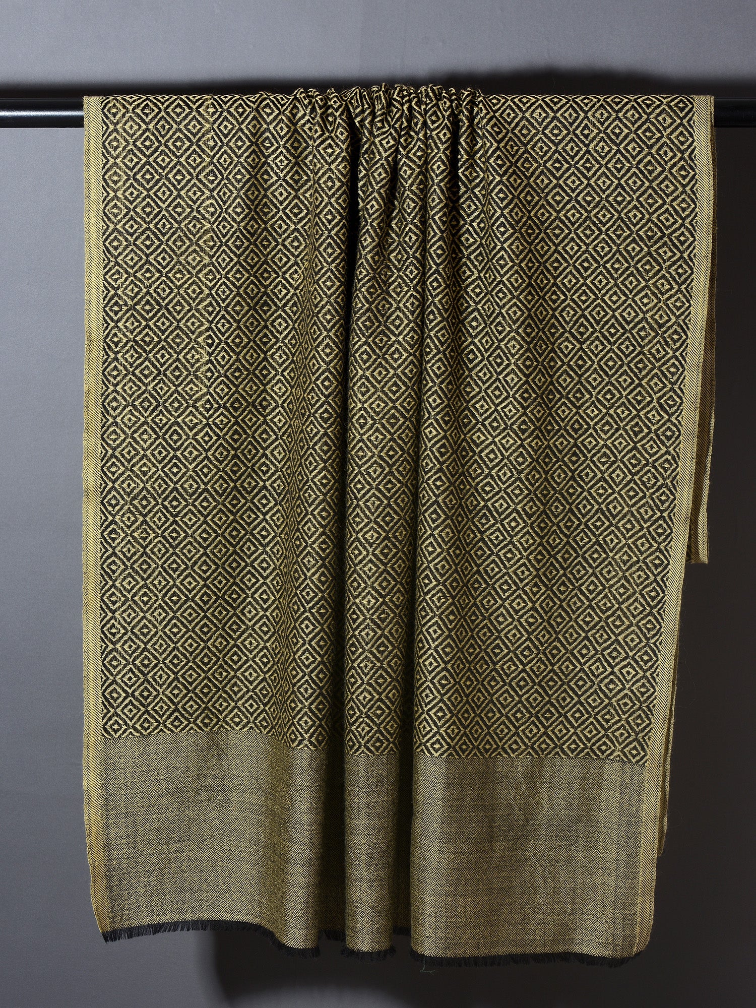 Diamond Weave Super Soft Cashmere Muffler - Green