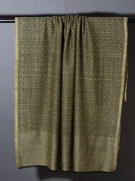 Diamond Weave Super Soft Cashmere Muffler - Green