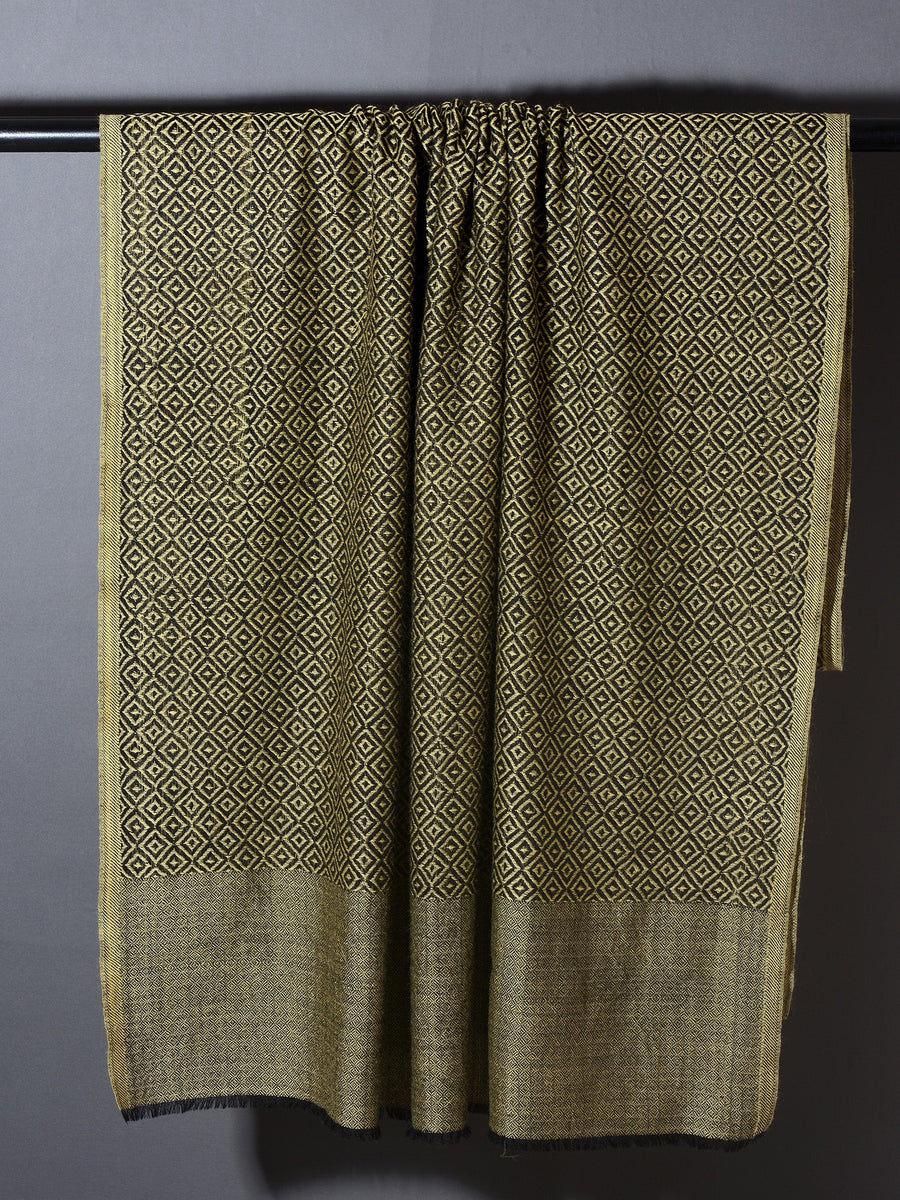 Diamond Weave Super Soft Cashmere Muffler - Green