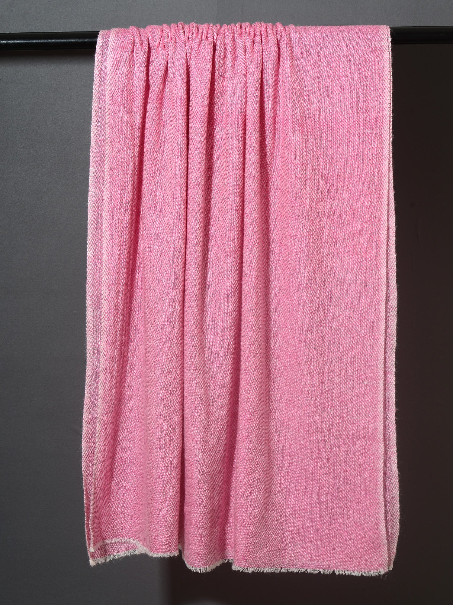 Diagonal Stripes Patterned Super Soft Woolen Muffler -  Pink