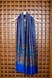 OMVAI Alluring Kullu Border Modal Stole Royal Blue