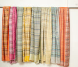 OMVAI Spring Summer Pastel Reversible Stripes Modal Silk Stole Caramel