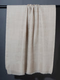 Jacquard Kashmiri Phool Buta Weaving Toorma Pashmina Stole - Natural
