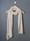 Jacquard Kashmiri Phool Buta Weaving Toorma Pashmina Stole - Natural