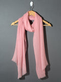 Net Weave Super Soft Cashmere Stole - Powder Pink
