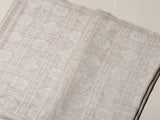 Jacquard Kashmiri Phool Buta Weaving Toorma Pashmina Stole - Natural