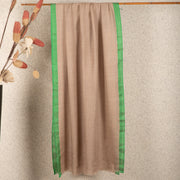 Striped Border Pashmina  - Green