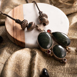 Raina Moss Agate Necklace