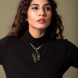 Raina Moss Agate Necklace