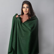 PINE FOREST GREEN Solid Pashmina