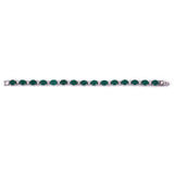 Natural Green Onyx with Cubic Zircon Bracelet