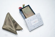 OMVAI Solid Silk Pocket Square Dazzle in Gold