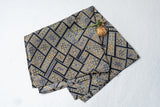 OMVAI Silk Pocket Square - Magic Squares in Midnight Black