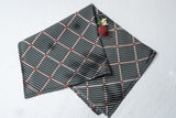 OMVAI Silk Pocket Square Cube Mosaic Black Beauty