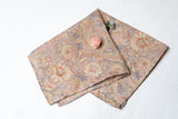 OMVAI Silk Pocket Square Pastel Florets Lilac Peach