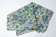 OMVAI Silk Pocket Square Spring Paisley Multi color