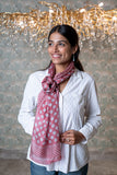 OMVAI Polka Beauty Silk Stole - Dusty Rose