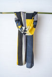 OMVAI Retro Stripes Silk Stole - Yellow and Black