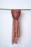 OMVAI Paisley Long Silk Stole - Brown earth Tones