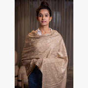 ERUM : Elegant Beige Embroidered Shawl for UNISEX (M/F)