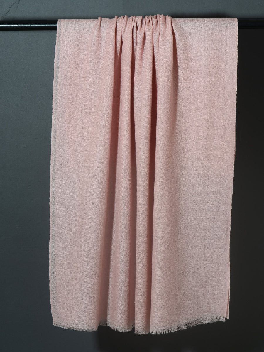 BABY PINK Solid Pashmina