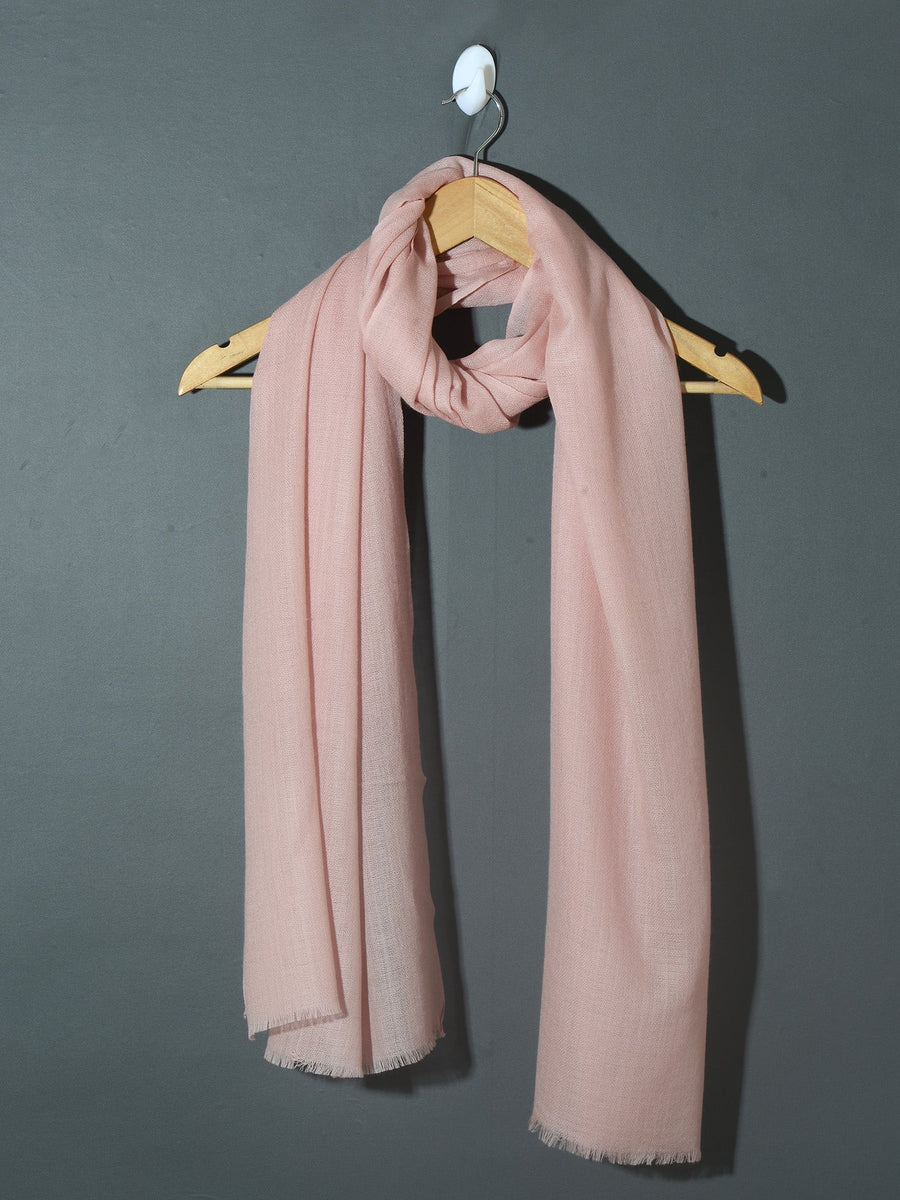 BABY PINK Solid Pashmina