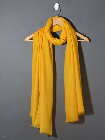 SUNSHINE YELLOW Solid Pashmina
