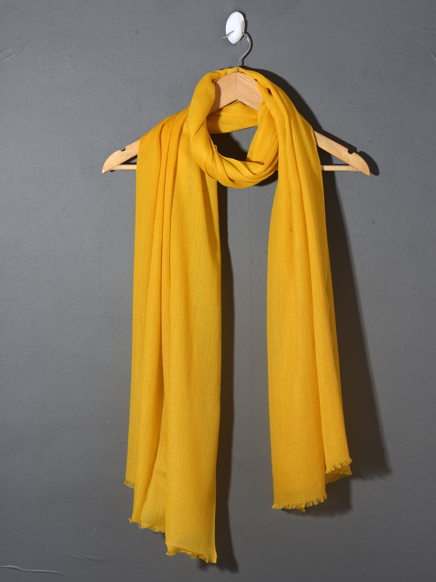 SUNSHINE YELLOW Solid Pashmina