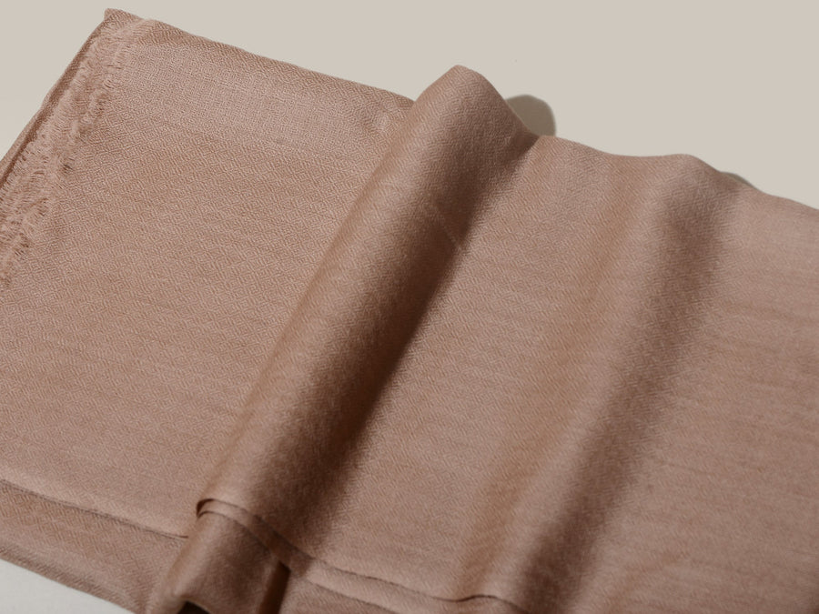 LATTE BROWN Solid Pashmina