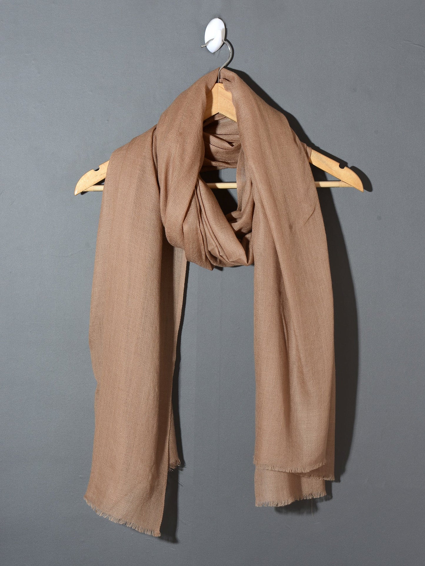 LATTE BROWN Solid Pashmina