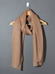 LATTE BROWN Solid Pashmina