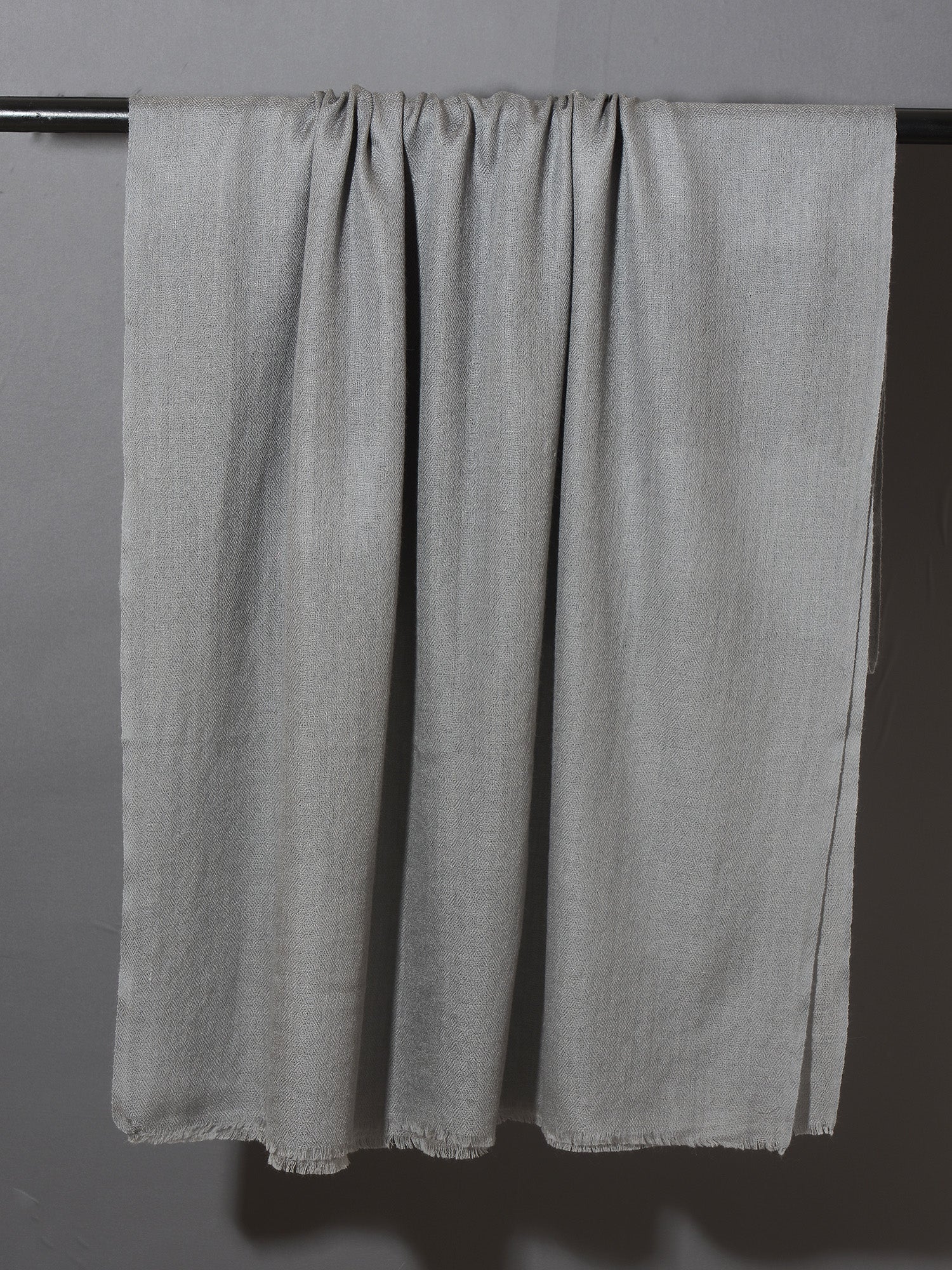 COOL GREY Solid Pashmina
