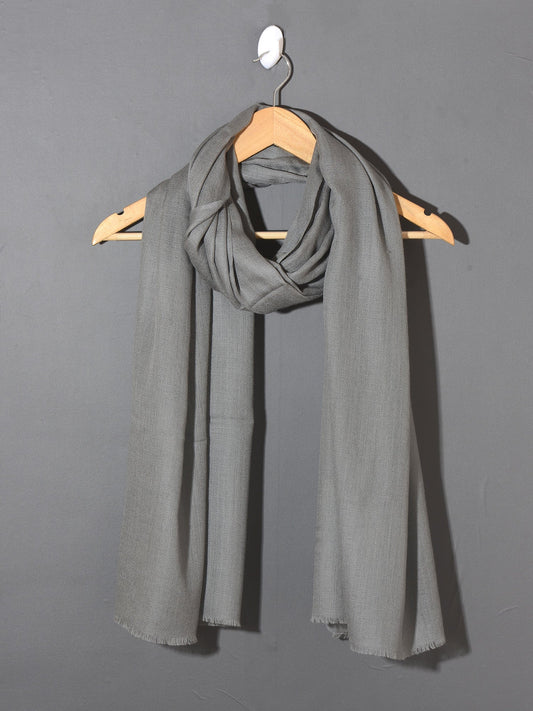 COOL GREY Solid Pashmina