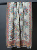 TAQDEES the Moonlight White Kani Woven Shawl - Unisex