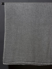 Mini Chevron Weave Super Soft Woolen Muffler -  Charcoal Grey