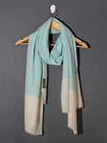 Pin Striped Weave Super Soft Woolen Muffler - Aqua Blue