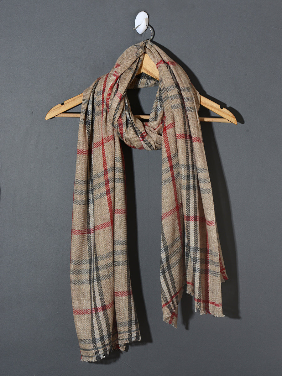Classy Checks Fine Wool Super Soft Woolen Muffler - Multi