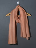 Kashmiri Box Checks Patterned Pashmina Stole -Coral