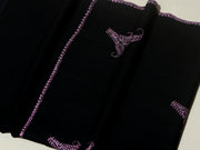 PHOOL BUTI The Flower motif Hand Embroidered Stole - Black