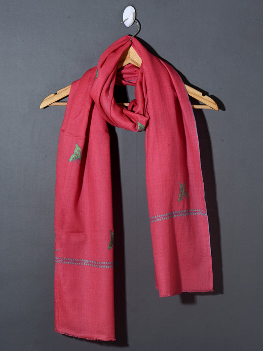 TITLI The Butterfly Ecstasy Hand Embroidered Stole - Pink passion